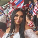 Hırvat manken Magdalena Keskic tribünde şıklığıyla dikkat çekti