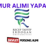 Recep Tayyip Erdoğan Üniversitesi Memur Alımı İlanı