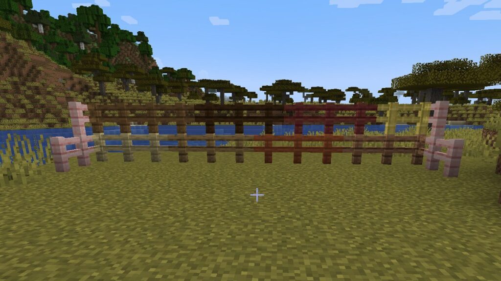Minecraft’ta Çit Yapımı: Ağaç Türlerine Göre Renk Değişikliği!