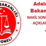 Adalet Bakanlığı İsteğe Bağlı Nakil Sonuçları Açıklandı