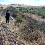 Elmadağ’da Ekili Tarım Arazisinde Korkutan Yangın!