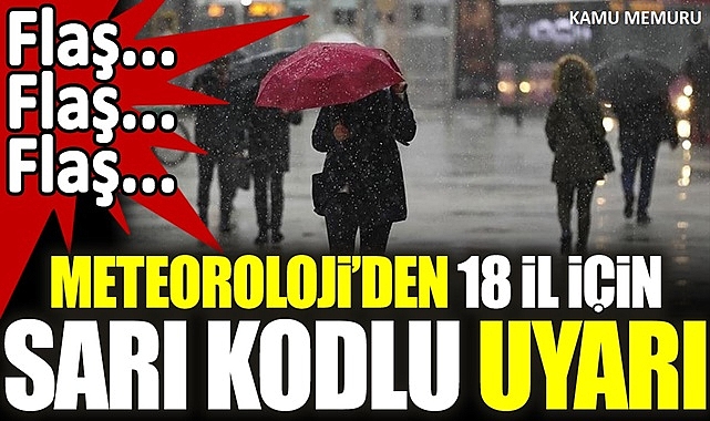 Sarı Kodla Uyarı: Yoğun Yağış ve Olumsuz Hava Koşulları!