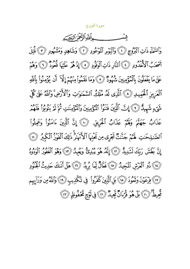 Bürûc Suresi: Allah’ın Kudreti ve İmanın Büyük Ödülü