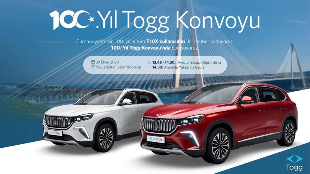 Togg T10X Kullanıcılarından Büyük Kutlama: 100. Yıl Togg Konvoyu!