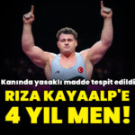 Rıza Kayaalp’e 4 Yıl Men Cezası!