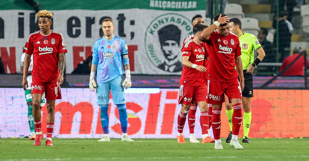Beşiktaş, 9 Kişi Kaldı, Konyaspor’u Geçemedi Salih Uçan’ın kafa vuruşuyla kaçan gol!