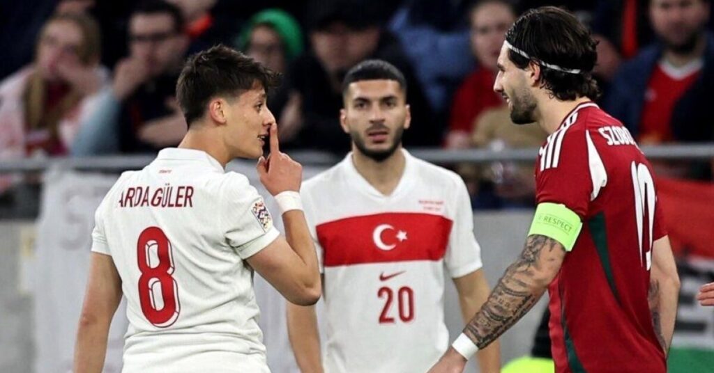 Arda Güler’in Szoboszlai’ye yaptığı ‘sus’ işareti olay oldu